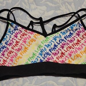 Colorful Love Pink Sports Bra